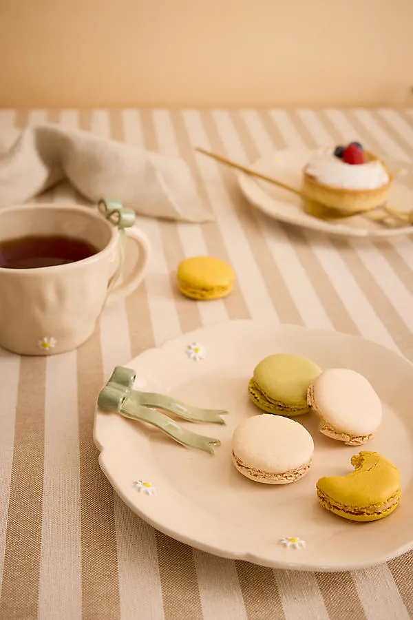 Stoneware Bow Dessert Plate - Glazed by Anthropologie