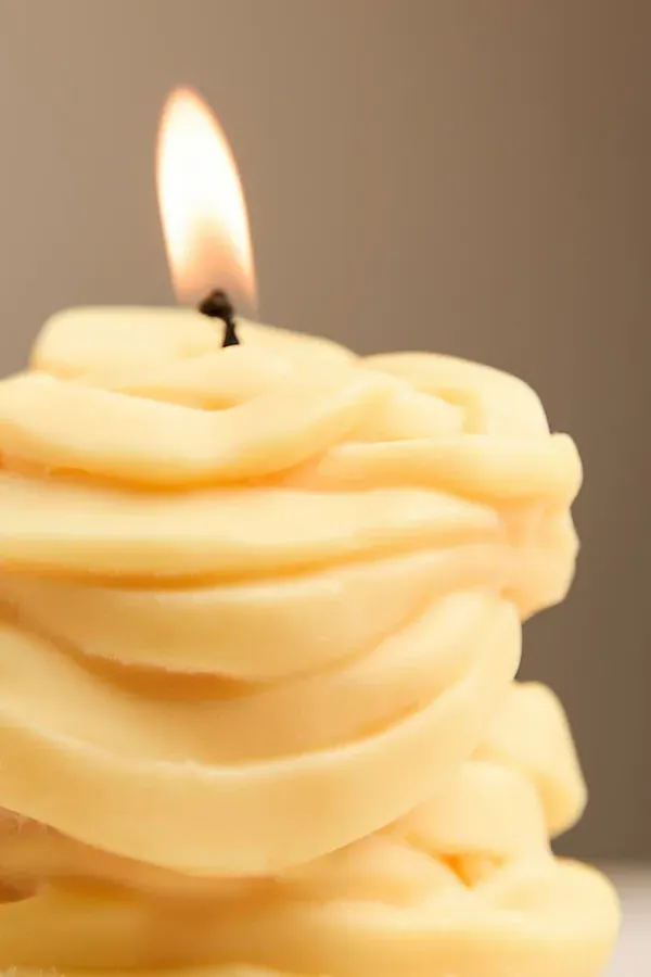 Nata Tagliatelle Pasta Shaped Wax Candle - Yellow alternate view