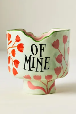 x Anthropologie Floral Wildflower Bouquet Ceramic Candle - Green product
