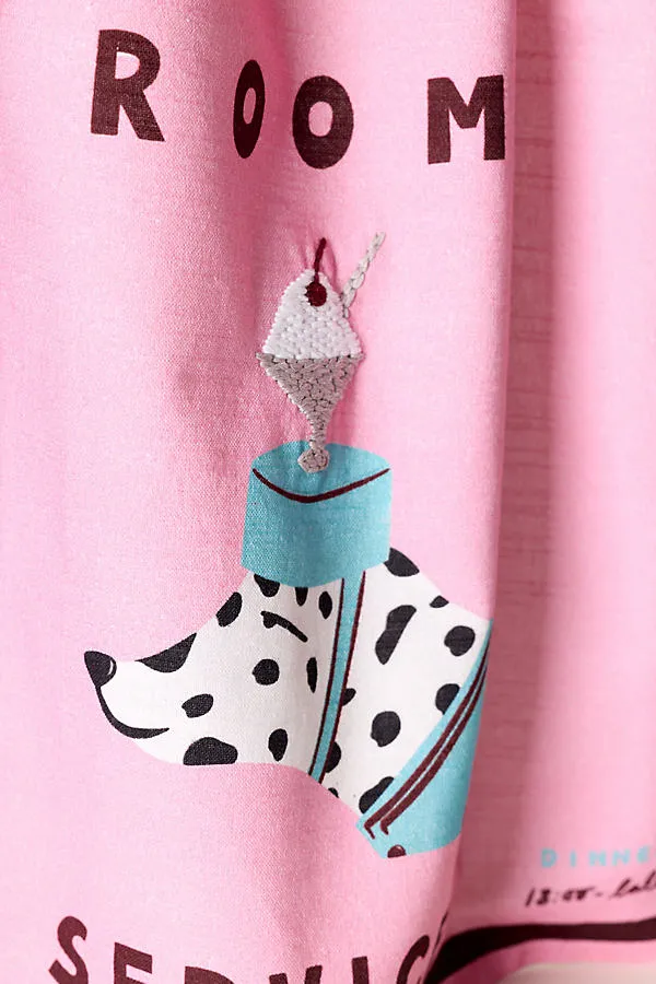 Hotel Dog Tea Towel - Pink, Cotton product