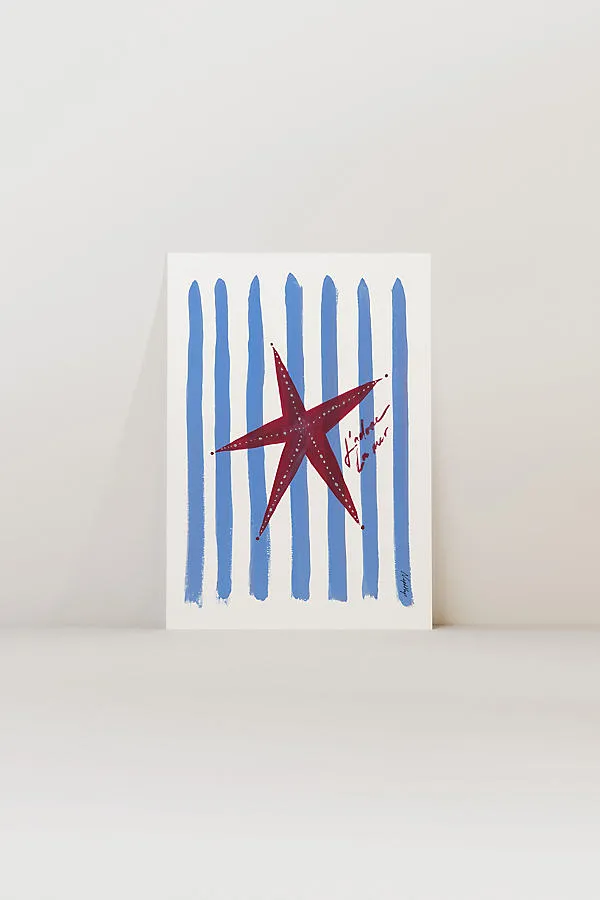 J'adore Starfish Art Print - A2, Cotton product