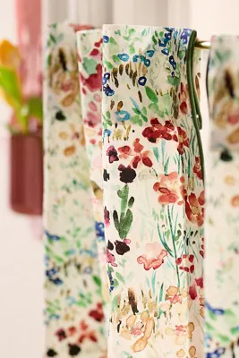 Cotton Floral Printed Cafe Curtains Set of 2 product