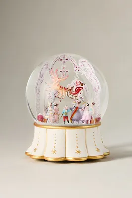 Musical Snow Globe - Beige, Glass & Resin by Anthropologie, alternate view
