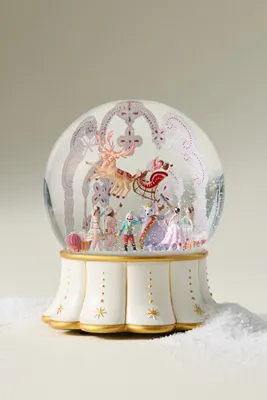 Musical Snow Globe - Beige, Resin by Anthropologie, alternate view