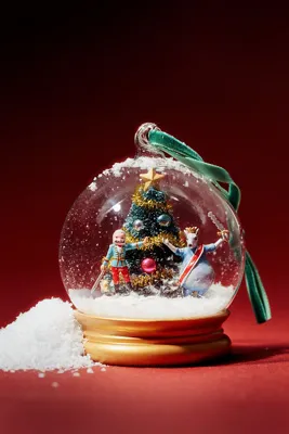 New York City Ballet Nutcracker Glass Snowglobe Ornament - Green by Anthropologie, alternate view