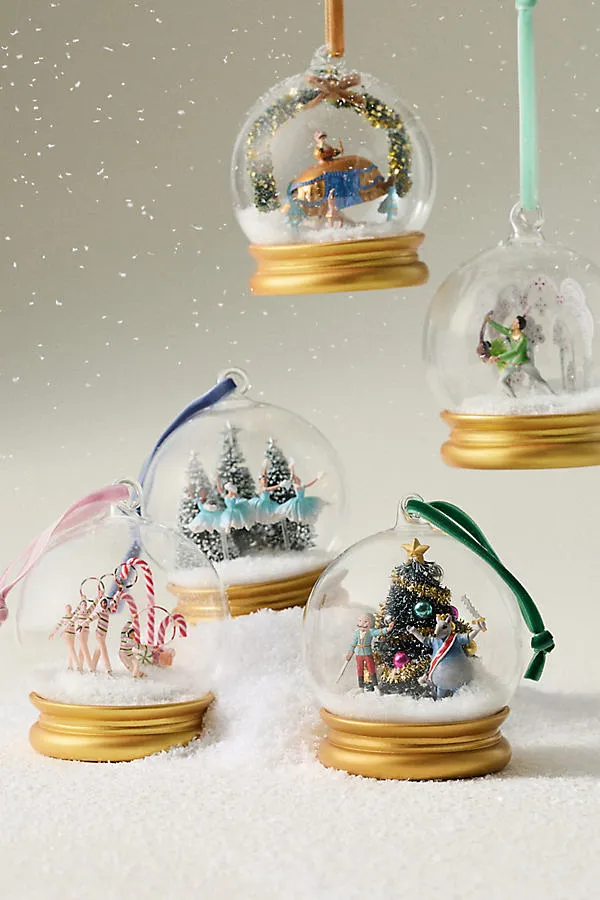 New York City Ballet Nutcracker Glass Snowglobe Ornament - Red by Anthropologie, alternate view