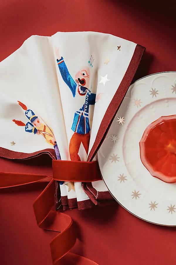 New York City Ballet Nutcracker Napkins Set of 4 by Anthropologie, alternate view