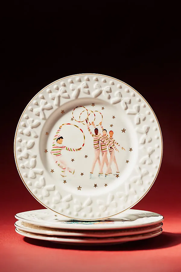 New York City Ballet Stoneware Dessert Plate - Red by Anthropologie