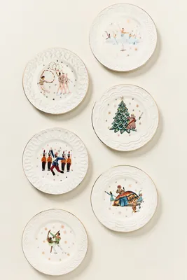 Nutcracker Stoneware Dessert Plate - Pink by Anthropologie, image 2