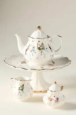 Stoneware Cake Stand - White by Anthropologie, alternate view
