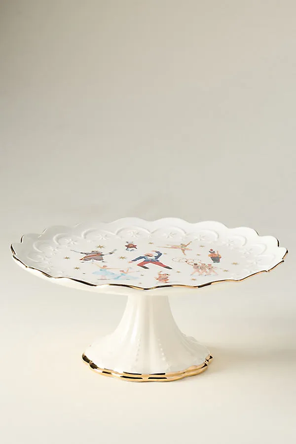 Stoneware Cake Stand - White by Anthropologie