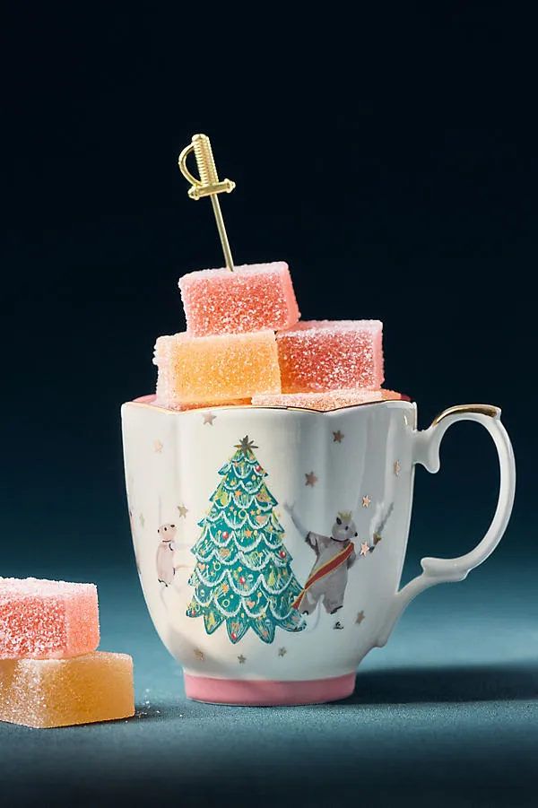 The Nutcracker Stoneware Mug - Grey by Anthropologie