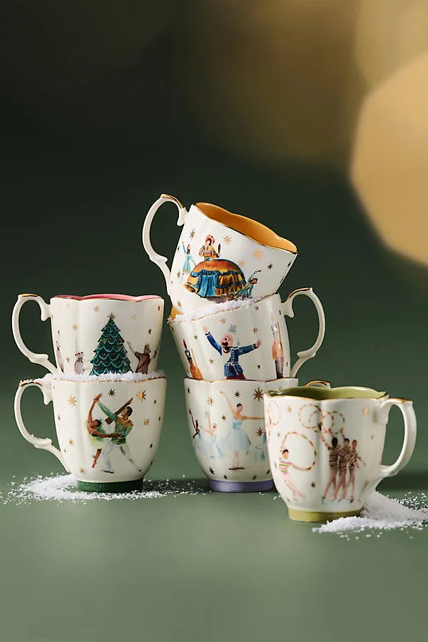 The Nutcracker Stoneware Mug - Pink by Anthropologie