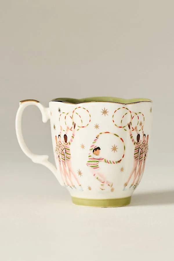 The Nutcracker Stoneware Mug - Red by Anthropologie