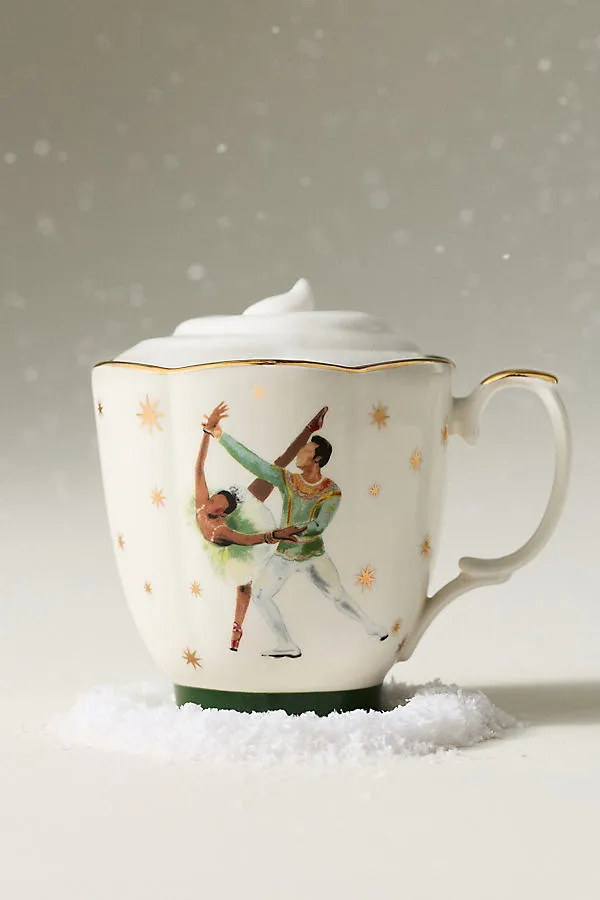 The Nutcracker Stoneware Mug - Yellow by Anthropologie