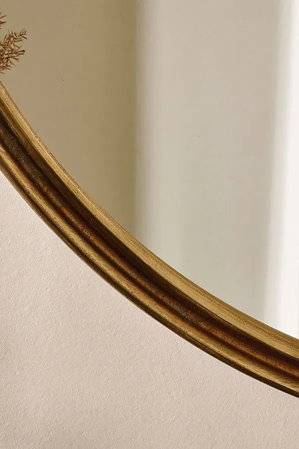 Almora Round Mirror - Antique Brass product