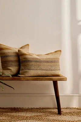 Aravali Square Cushion Cover - Ochre, Wool alternate view