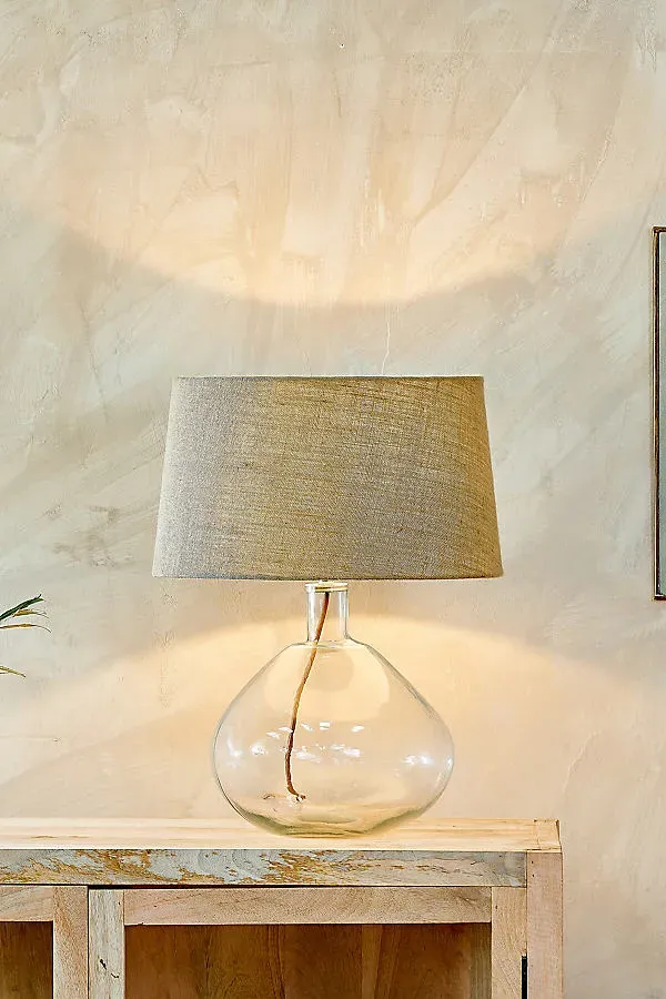 Baba Recycled Glass Lamp - Hammered Effect by Anthropologie