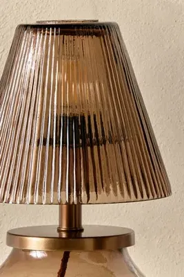 Dimalai Glass Table Lamp - Brown by Anthropologie, image 2