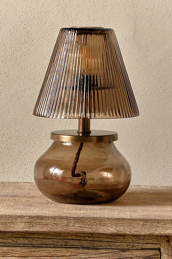 Dimalai Glass Table Lamp - Brown by Anthropologie