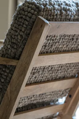 Keya Chunky Weave Chair - Beige, Mango Wood product