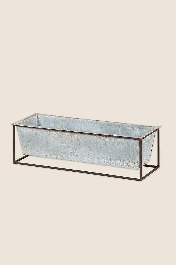 Narlu Window Box Planter - Aged Zinc product