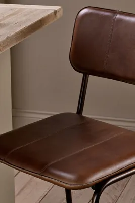 Ukari Counter Stool - Brown, Leather product