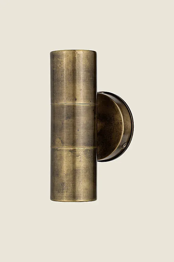 Vitla Cylindrical Outdoor Wall Lamp - Brass product