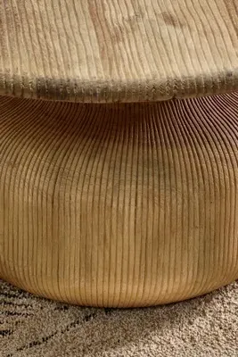 Vivan Grooved Wood Coffee Table - Mango Wood product