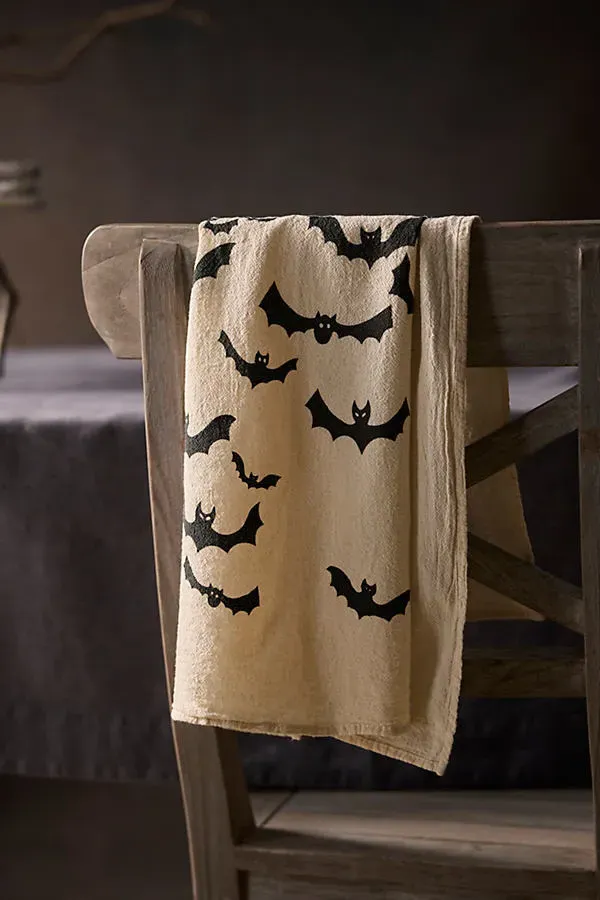 Noon Design Spooky Bats Cotton Dish Towel product