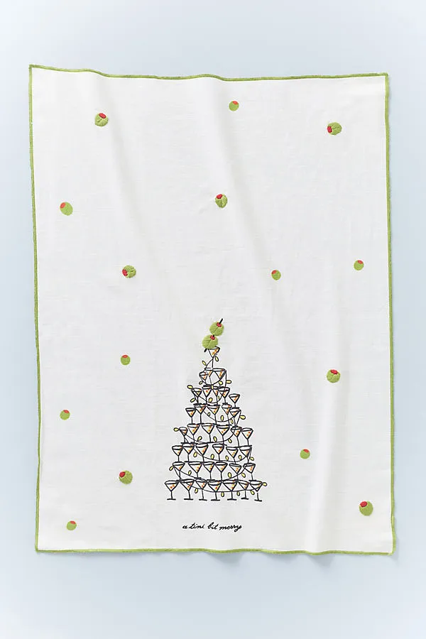 Cotton Tea Towel - Green by Anthropologie