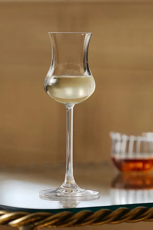 Vintage Grappa 3 oz. Glasses Set of 2 - Clear, Crystal by Anthropologie