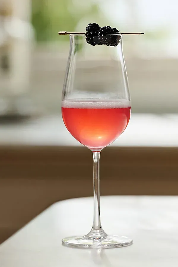 Vintage Rosé Wine Glasses Set of 2 - Clear, Crystal by Anthropologie