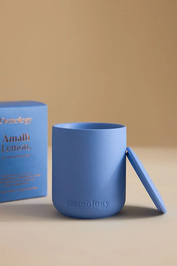 Amalfi Lemon Clay Candle with Lid - Blue product
