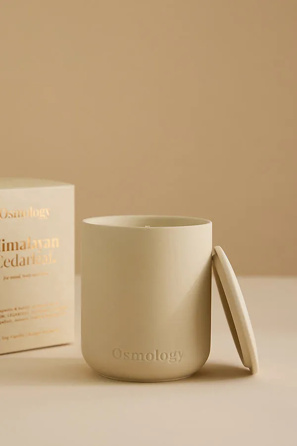 Himalayan Cedarleaf Clay Candle - White, Cotton product