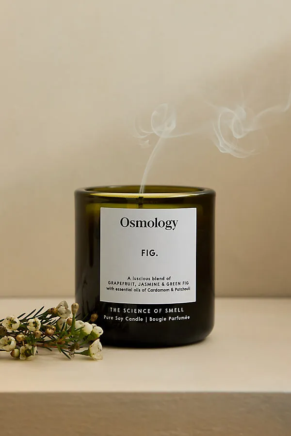 Utility Fig Glass Candle - Green, Cotton product
