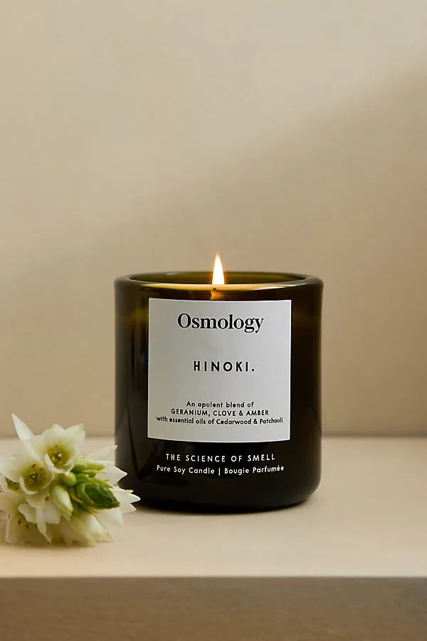 Utility Hinoki Glass Candle - Green, Cotton product