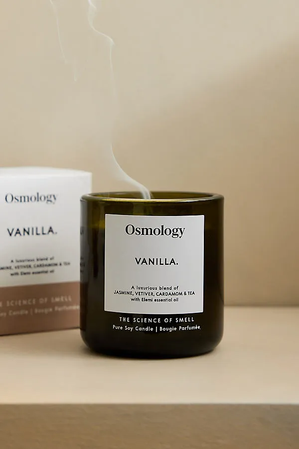 Utility Vanilla Glass Candle - Green, Cotton product