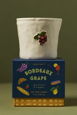 Bistro Bordeaux Grape Ceramic Candle - Purple product