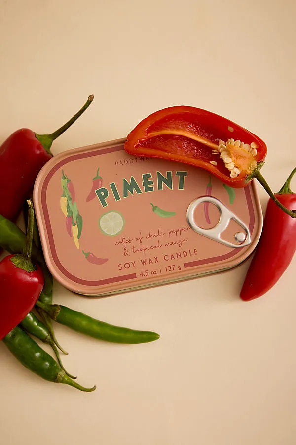 Bistro Chilli & Mango Printed Tin Candle - Orange by Anthropologie