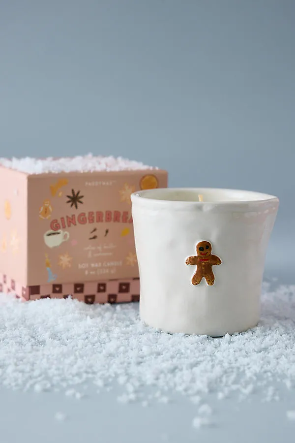 Bistro Gingerbread Ceramic Candle - Brown, Cotton by Anthropologie, image 2