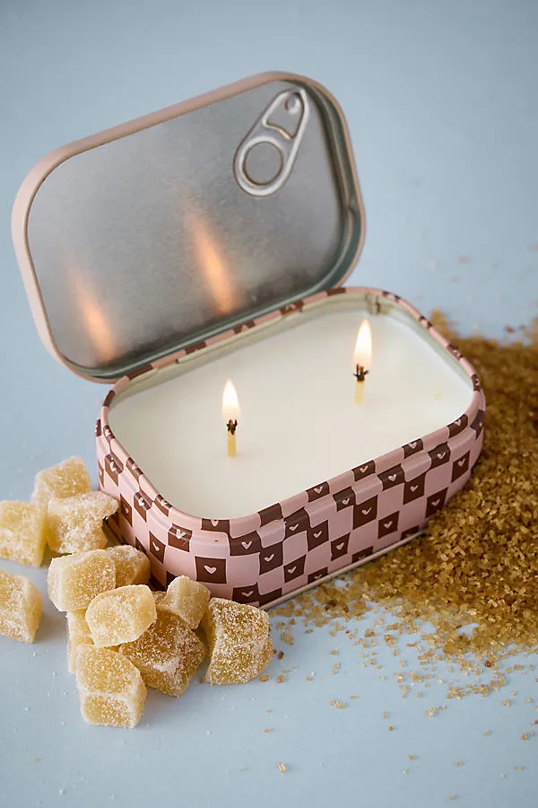Bistro Gingerbread Tin Candle - Brown, Cotton by Anthropologie, alternate view