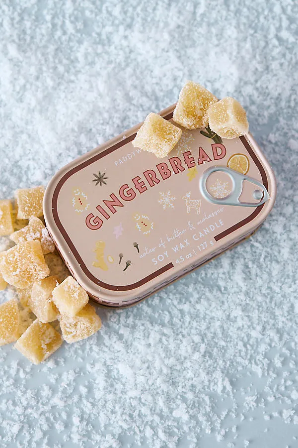 Bistro Gingerbread Tin Candle - Brown, Cotton by Anthropologie