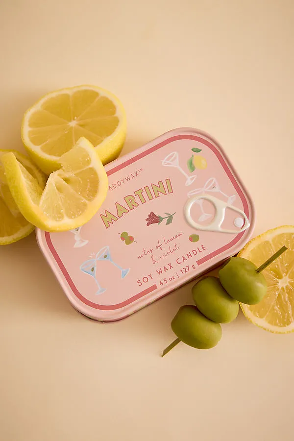 Bistro Lemon & Violet Martini Printed Tin Candle by Anthropologie