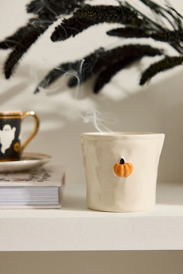 Bistro Pumpkin Spice Ceramic Candle - Orange by Anthropologie