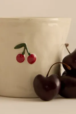 Bistro Smoked Cherry Ceramic Candle - Red product
