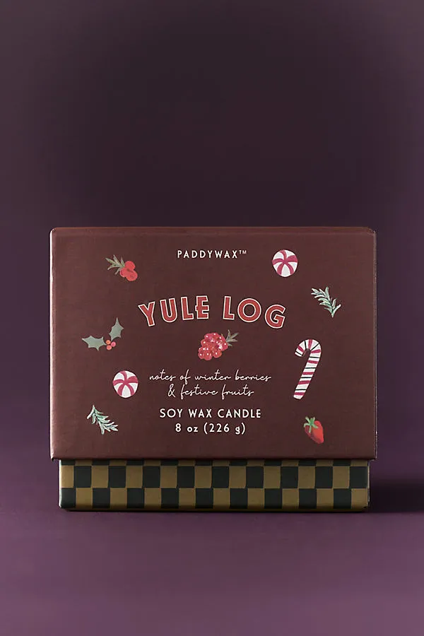 Bistro Yule Log Icon Ceramic Candle - White, Cotton by Anthropologie, alternate view