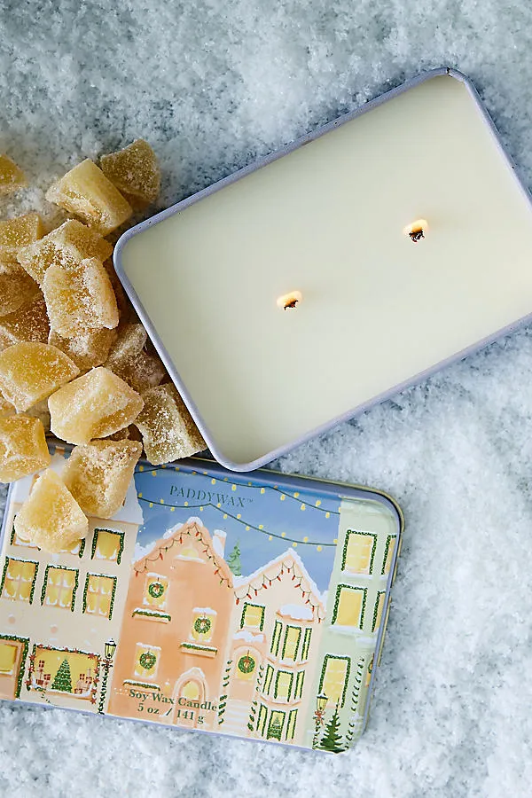 Christmas Village Gingerbread & Vanilla Tin Candle by Anthropologie, alternate view