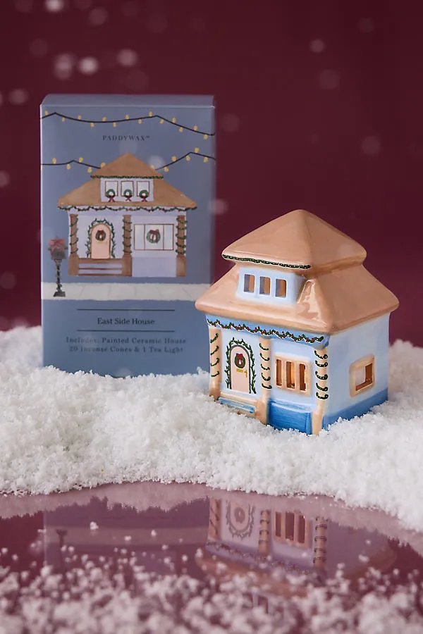 East Side House Incense & Tealight Holder - Ceramic by Anthropologie, alternate view