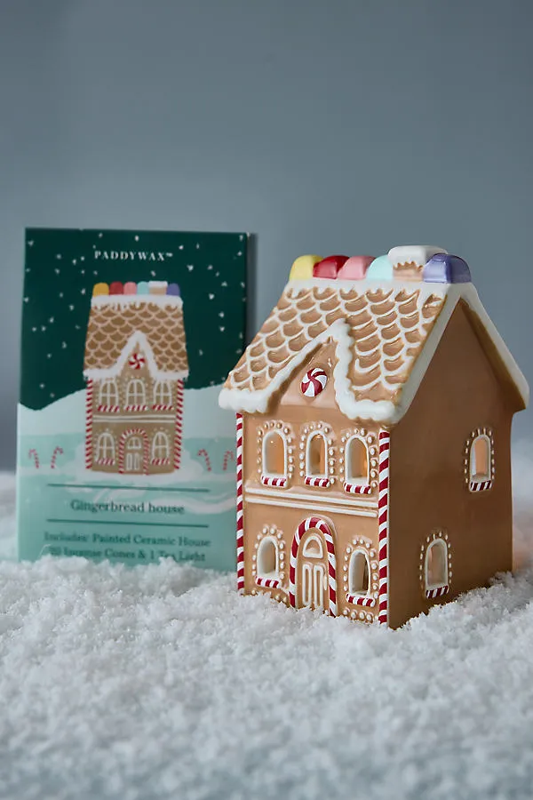 Gingerbread House Incense & Tealight Holder - Brown by Anthropologie